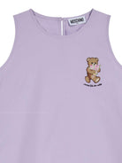 Abito per bambina Moschino Kids viola con stampa sul davanti HDV0HELLA10 51683 MOSCHINO KIDS 