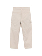 Pantaloni cargo per bambino Balmain Kids beige con bottoni color oro BY6R00 G0197 107 BALMAIN KIDS 