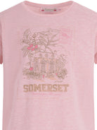T-shirt per bambina Bonpoint rosa con stampa grafica sul davanti S06GTSK00002 121 BONPOINT KIDS 