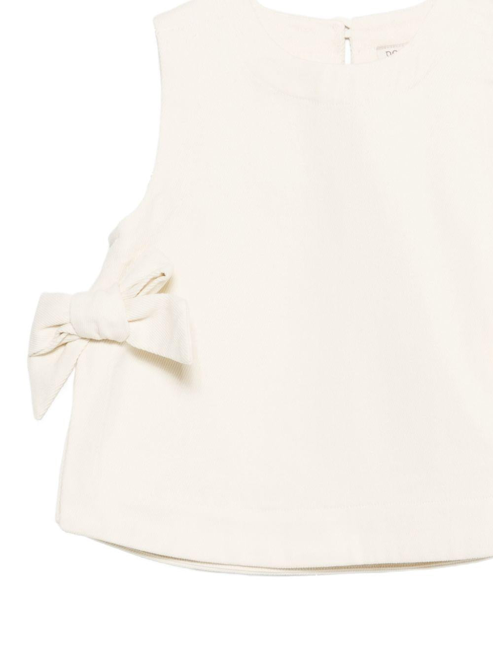 Blusa Veeri per bambina Donsje beige con dettaglio fiocchi 4115600 00133 DONSJE 