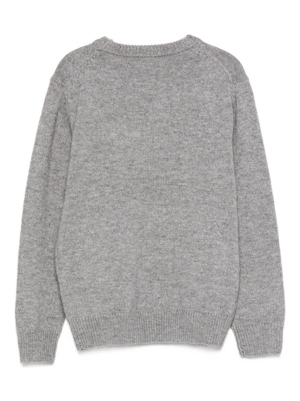 Maglione per bambino MC2 Saint Barth Kids nero con ricamo Grinch sul davanti DOU0001 02490I MC2 ST. BARTH KIDS 