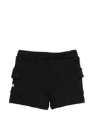 Shorts per neonato Moschino Kids neri con tasche applicate MUQ01VLCA88 60100 MOSCHINO KIDS 