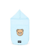 Sacco nanna per neonato Moschino Kids azzurro con motivo Teddy Bear MUE00WLCA40 40304 MOSCHINO KIDS 