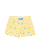 Costume per bambino MC2 Saint Barth Kids giallo con motivo stelle marine JEA0014 02167L MC2 ST. BARTH KIDS 