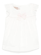 Abito per neonata La Stupenderia bianco in misto lino TBCT52 D02 LA STUPENDERIA KIDS 