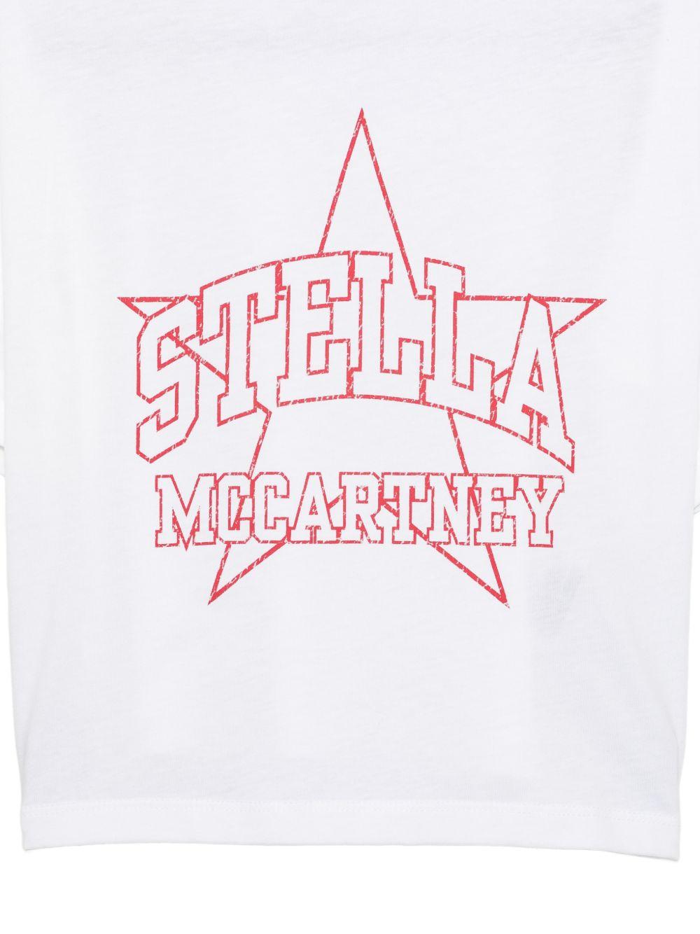 T-shirt per bambina Stella McCartney Kids bianca con stampa grafica TZ8B11 Z3931 100 STELLA McCARTNEY KIDS 