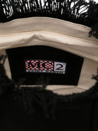 Borsa Vanity MC2 Saint Barth nera con logo impreziosito da strass sul davanti VANI001 02563L MC2 ST. BARTH KIDS 