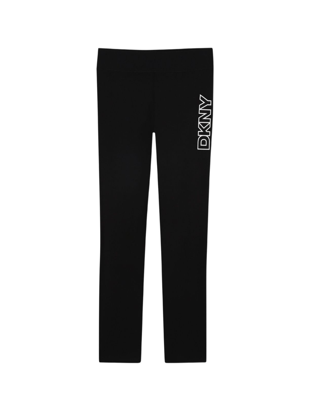 Leggings per bambina Dkny Kids neri con stampa logo D62365 09B DKNY 