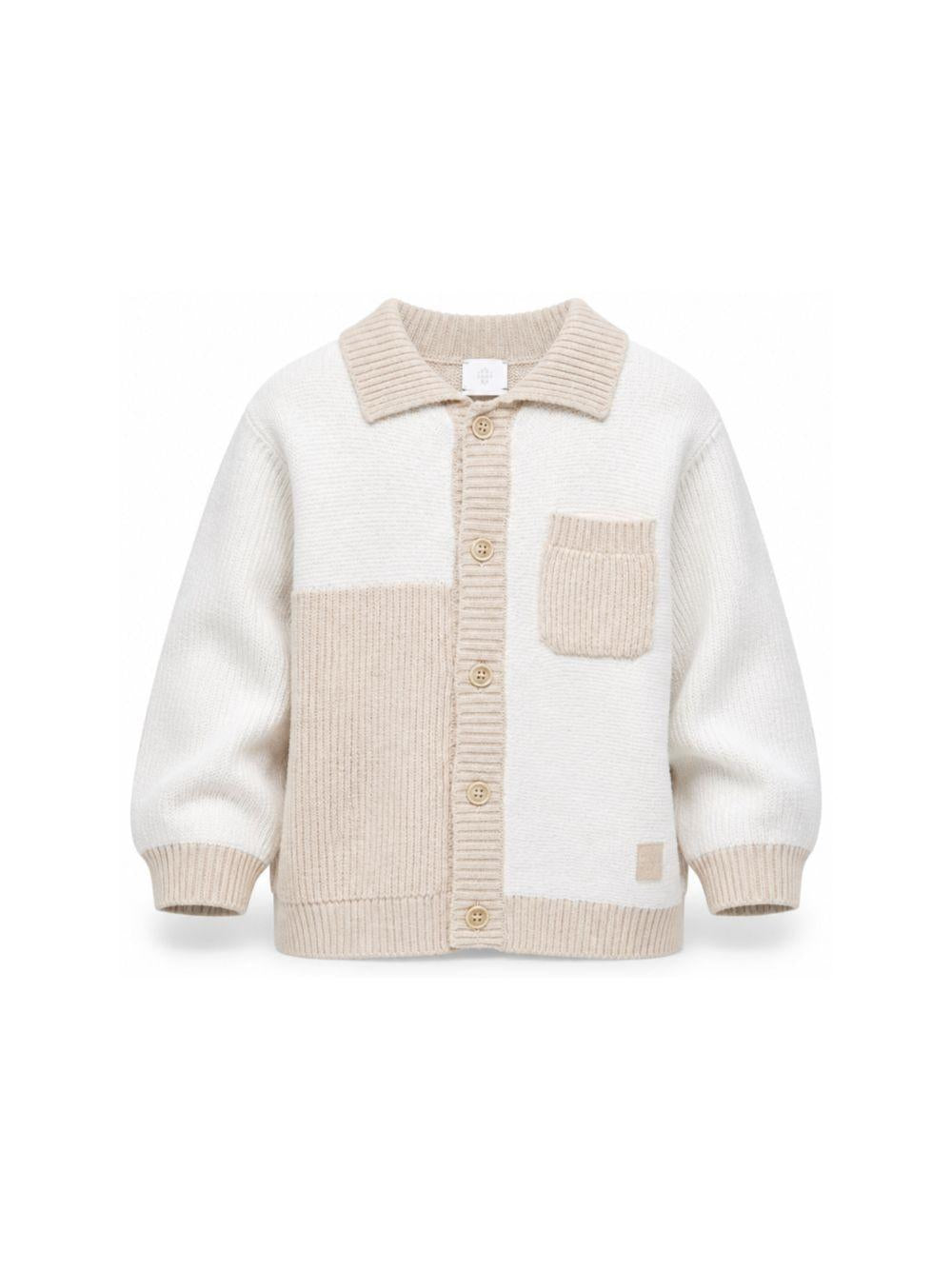 Maglione per bambino Eleventy Kids beige con design color-block EZ9H30 Z4144 101BG ELEVENTY KIDS 