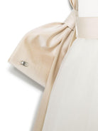 Abito per bambina Colorichiari bianco con fiocco e applicazione a fiori FB108018 3232 2042 COLORICHIARI 