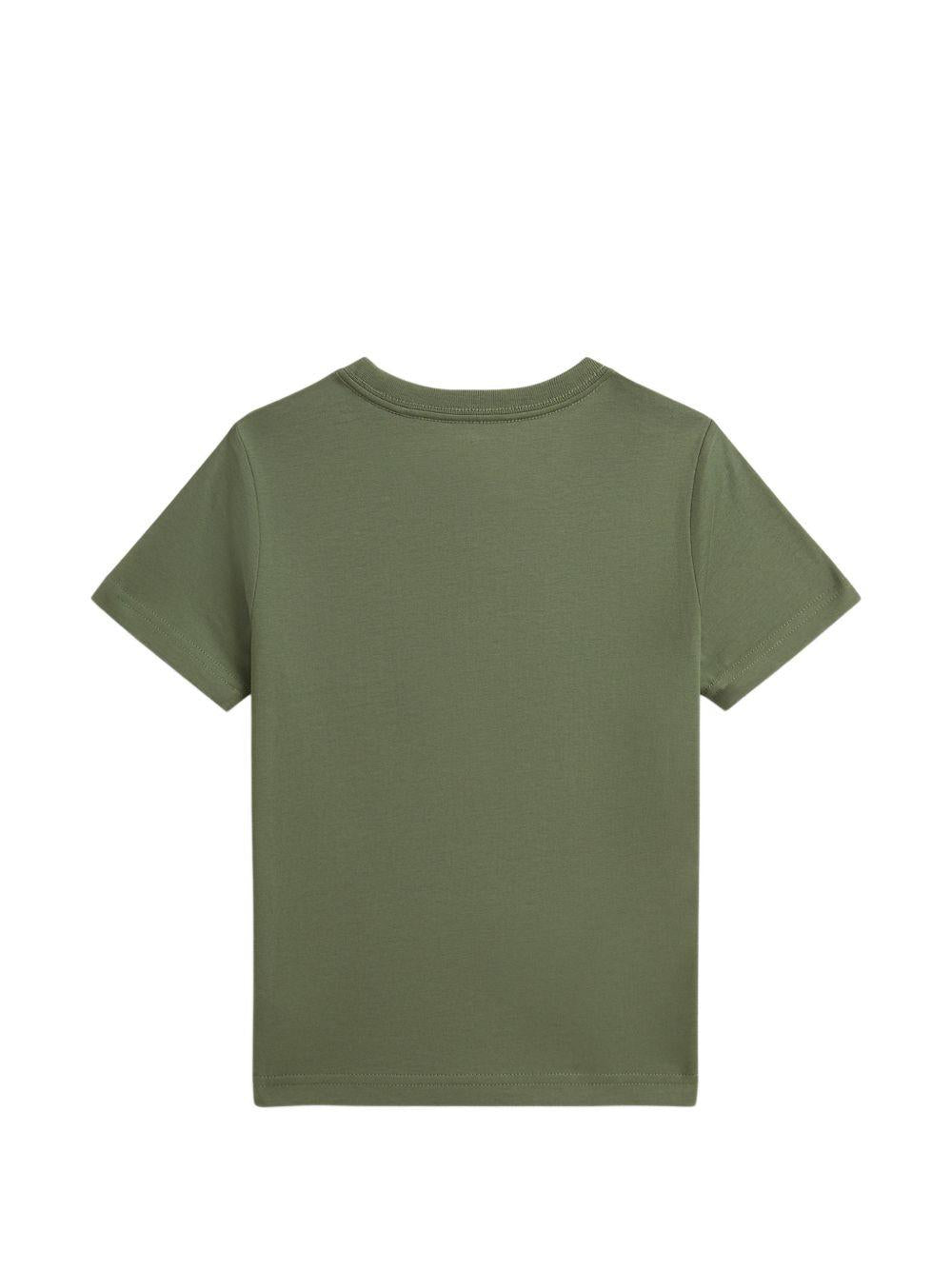T-shirt per bambino Polo Ralph Lauren Kids verde con ricamo logo 322B18474 001 Ralph Lauren kids 