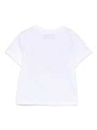 T-shirt per neonato Moschino Kids bianco con stampa matite MWM047LAA01 10101 MOSCHINO KIDS 