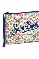 Pochette Aline MC2 Saint Barth beige con stampa floreale all-over ALIN001 03676L MC2 ST. BARTH KIDS 