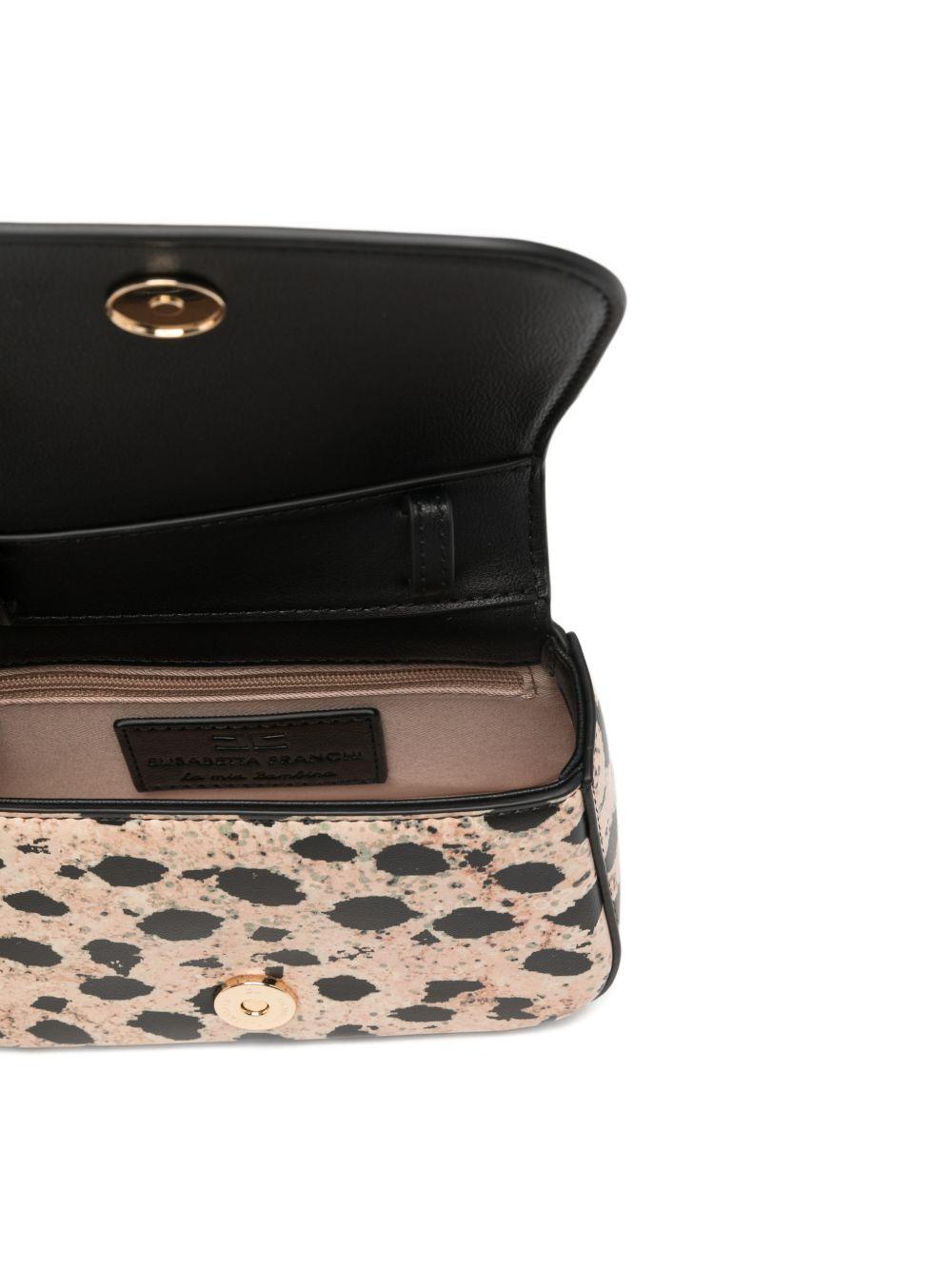 Borsa a spalla mini per bambina Elisabetta Franchi La Mia Bambina nera con stampa animalier EFBO113CTV077 D640 ElISABETTA FRANCHI 