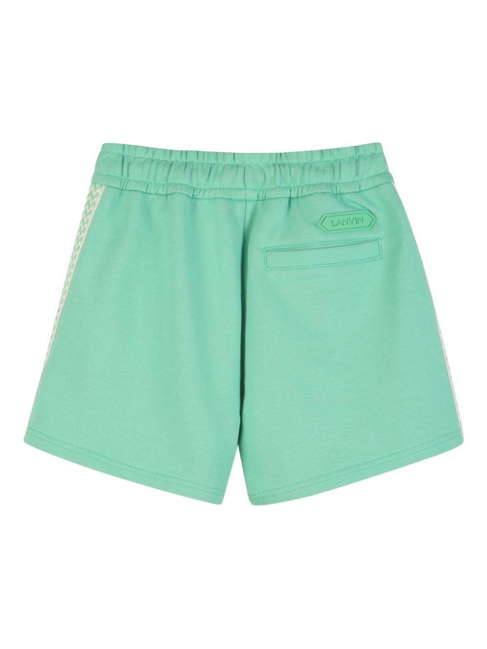 Shorts per bambina Lanvin Enfant verde con dettaglio decorativo N30334 68N LANVIN KIDS 