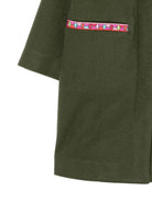 Cappotto per bambina Emilio Pucci Junior verde con motivo geometrico PZ2A40 E0259 783 EMILIO PUCCI KIDS 