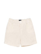 Shorts per neonato Fay Kids beige con logo ricamato sul retro FY6579 I0318 109 FAY KIDS 