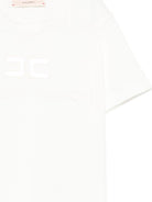 T-shirt per bambina Elisabetta Franchi La Mia Bambina avorio con logo EFTS2500JE006 0004 ElISABETTA FRANCHI 