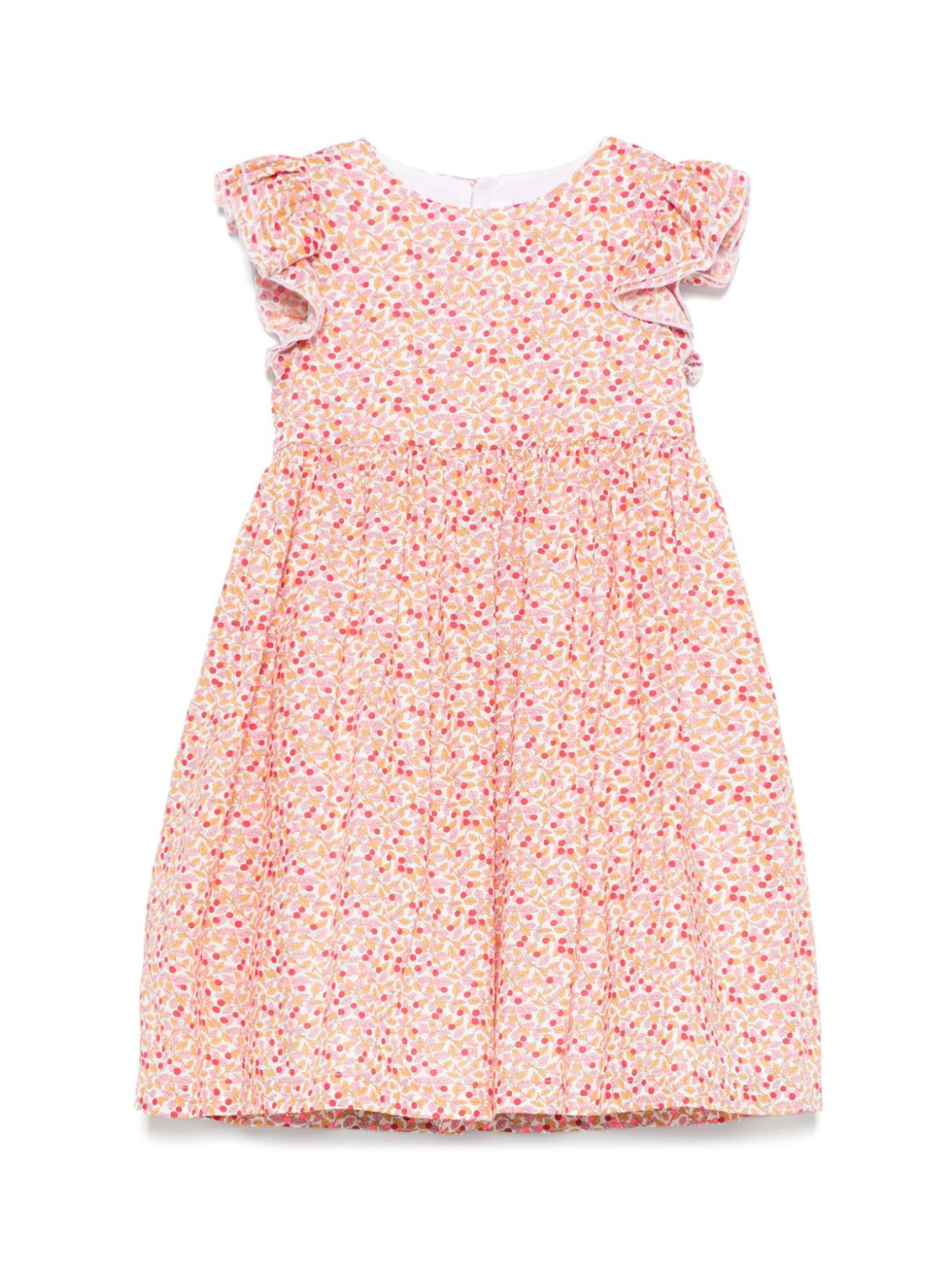 Abito per bambina Il Gufo rosa con dettagli con ruches P25VM791C4139 249 IL GUFO 