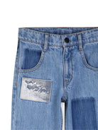 Pantalone per bambino The Marc Jacobs Kids blu orli arrotolati W60795 Z10 THE MARC JACOBS KIDS 