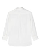 Camicia con logo ricamato per bambino ETRO KIDS bianco con orlo curvo GU5P25 P0013 101 ETRO KIDS 