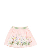 Gonna Brenda per bambina rosa con stampa con aniamali 2S26D127 5674 MOLO KIDS 