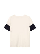 T-shirt per bambina Chloè Kids bianca con maniche a contrasto C21306 148 CHLOE' KIDS 