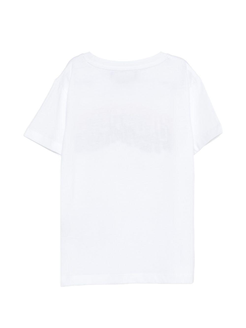 T-shirt per bambino John Richmond Junior bianca con dettaglio logo RBP26045TS WHITE JOHN RICHMOND KIDS 