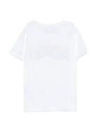 T-shirt per bambino John Richmond Junior bianca con dettaglio logo RBP26045TS WHITE JOHN RICHMOND KIDS 