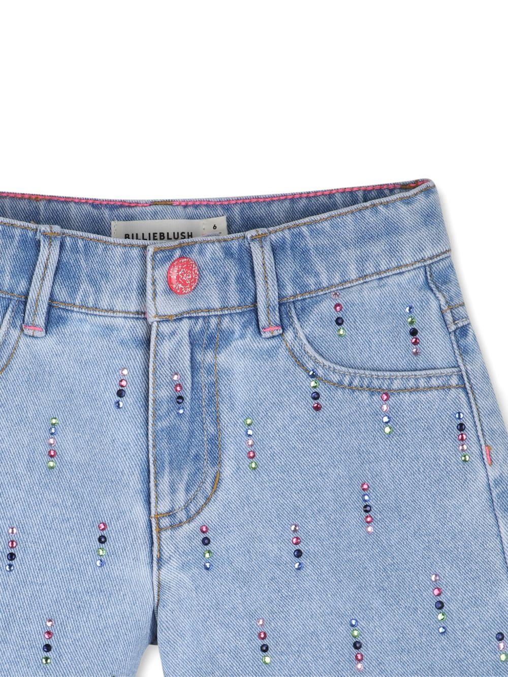 Pantaloncini per bambina BillieBlush blu con decorazioni in cristallo U21873 Z18 BILLIEBLUSH KIDS 