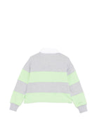 T-shirt per bambina MSGM Kids grigia con motivo a righe S6MSJGSW027 MS077 MSGM KIDS 