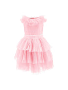 Abito per bambina Monnalisa rosa con ruches 17G908NP T9945 0090 MONNALISA KIDS 