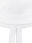 Cappello per neonata La Stupenderia bianco in lino con fascia regolabile sul collo TBCP57 D01 LA STUPENDERIA KIDS 
