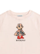 T-shirt per bambina Burberry Kids rosa con stampa orsetto sul davanti 8117421 A1439 BURBERRY KIDS 
