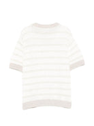 T-shirt per bambino Eleventy Kids beige con design a righe EY9P21 Z3182 80A ELEVENTY KIDS 