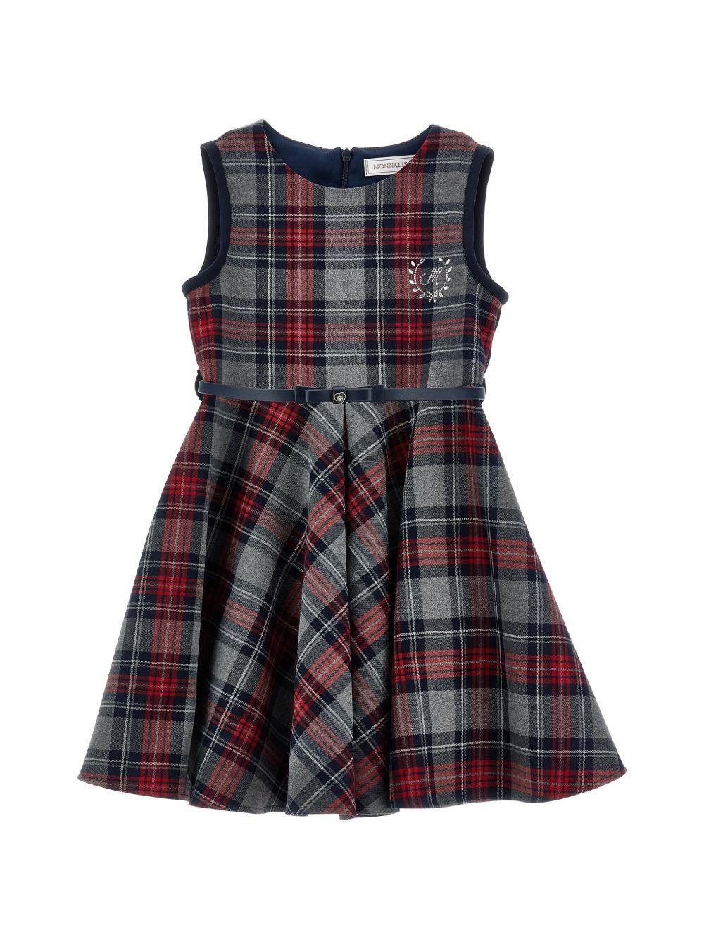 Abito per bambina Monnalisa Kids multicolore con motivo tartan 18HSCA 8321 3156 MONNALISA KIDS 