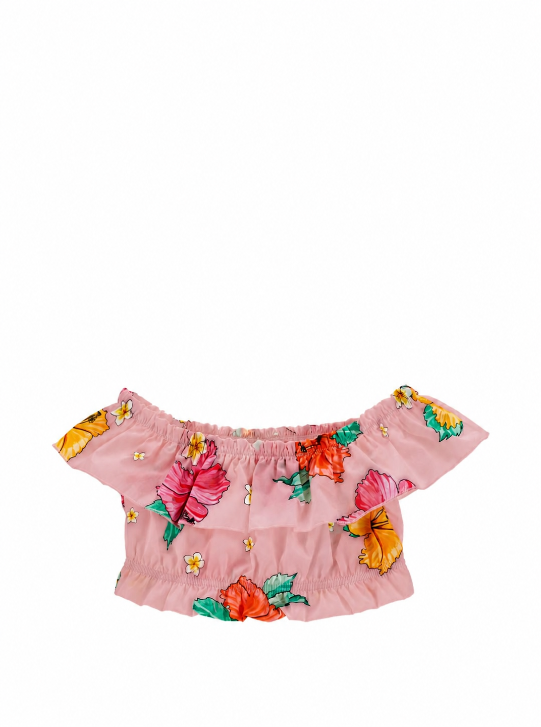 Top per bambina Monnalisa Kids x Disney rosa con volant e stampa floreale 11H310 8656 0093 MONNALISA KIDS 