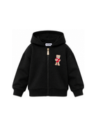 Felpa per bambina Moschino Kids nera con dettaglio Teddy Bear HDF06TLDA63 60100 MOSCHINO KIDS 