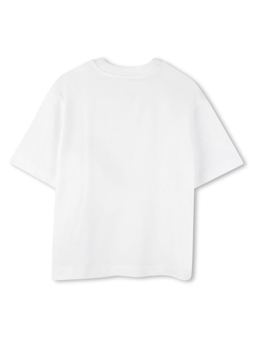 T-shirt per bambino Marc Jacobs Kids bianco con taschino 3D con zip W60449 10P THE MARC JACOBS KIDS 