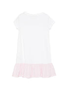 Abito Abbey da bambina MC2 Saint Barth Kids bianco con volant in pizzo sangallo ABY0002 03585L MC2 ST. BARTH KIDS 