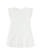 Abito per neonata Moschino Kids bianco con ruches MDV0DILFA06 10101 MOSCHINO KIDS 
