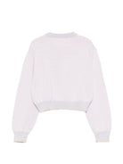Maglione per bambina Simonetta lilla con applicazioni floreali SY9A20 X0018 545 SIMONETTA KIDS 