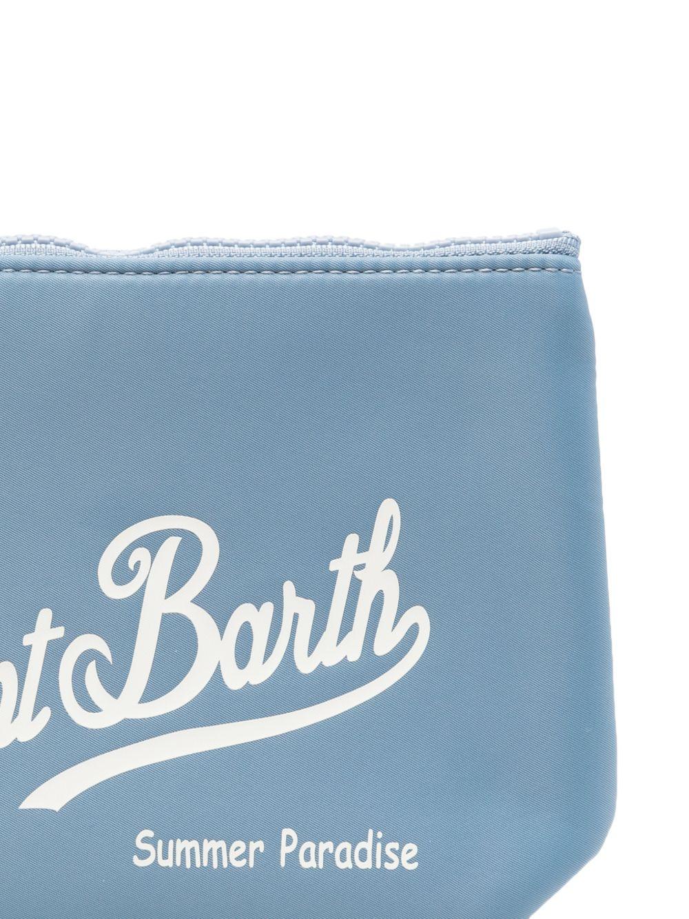 Pochette Aline MC2 Saint Barth azzurra con logo a contrasto ALI0053 00583L MC2 ST. BARTH KIDS 