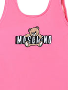 Costume intero per neonata Moschino Kids rosa con stampa Teddy sul davanti M2L00ALKA11 50533 MOSCHINO KIDS 