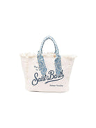 Borsa Vanity MC2 Saint Barth bianco con manici avvolti da foulard VANI045 09243L MC2 ST. BARTH KIDS 