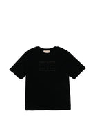 T-shirt per bambina Elisabetta Franchi La Mia Bambina nera con logo sul davanti EFTS2560JE006 N000 ElISABETTA FRANCHI KIDS 