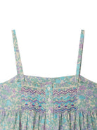 Abito per bambina Passion Bonpoint azzurro con motivo a fiori C06GDRW00001 556 BONPOINT KIDS 