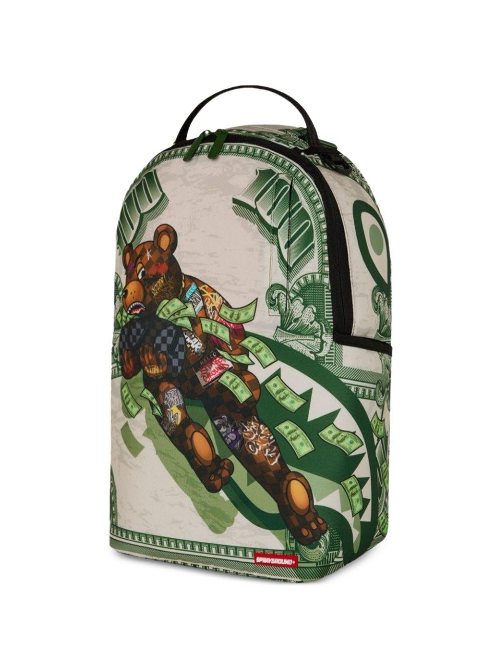 Zaino "Fly Bear 2" per bambini Sprayground Kid verde con stampa grafica sul davanti 910B8579 NSZ SPRAYGROUND KIDS 