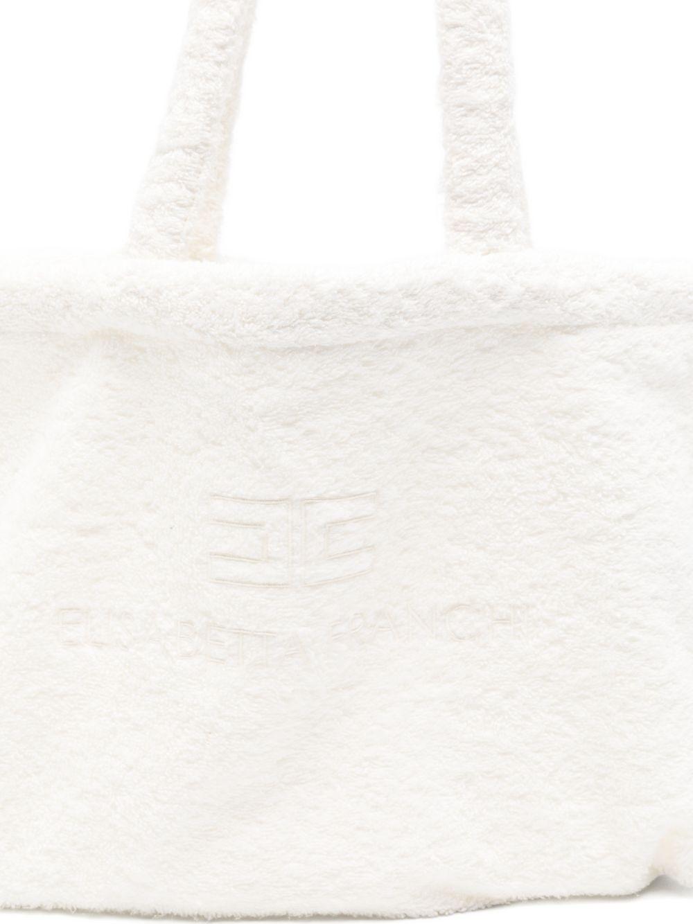Borsa a spalla per bambina Elisabetta Franchi La Mia Bambina bianca con logo ricamato EFBO1170SP003 0004 ElISABETTA FRANCHI KIDS 