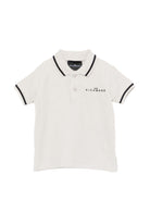 Polo per neonato John Richmond Junior beige con colletto a coste RIP26010PO BLUE VAPOR JOHN RICHMOND KIDS 